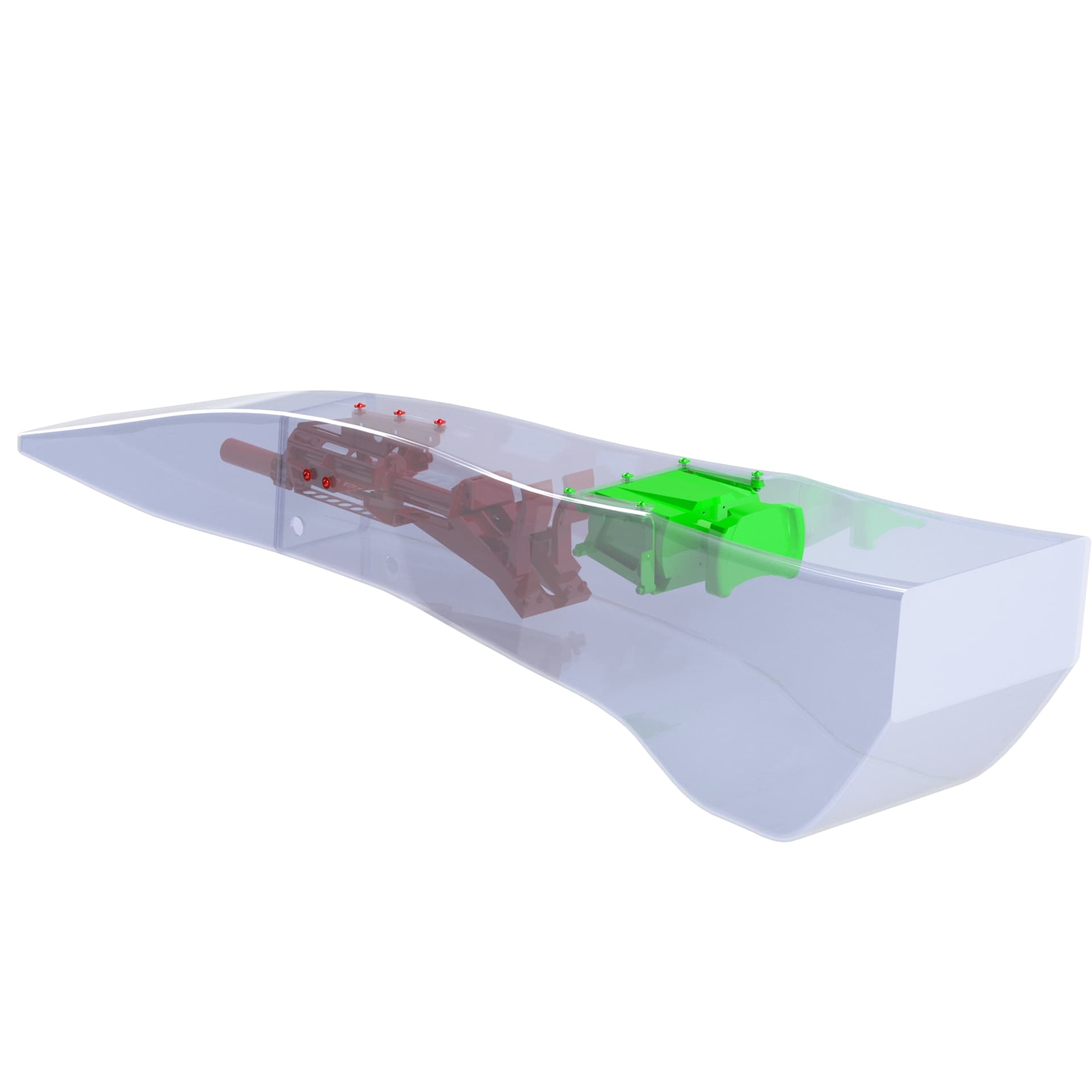CAD render of the F1 game platform