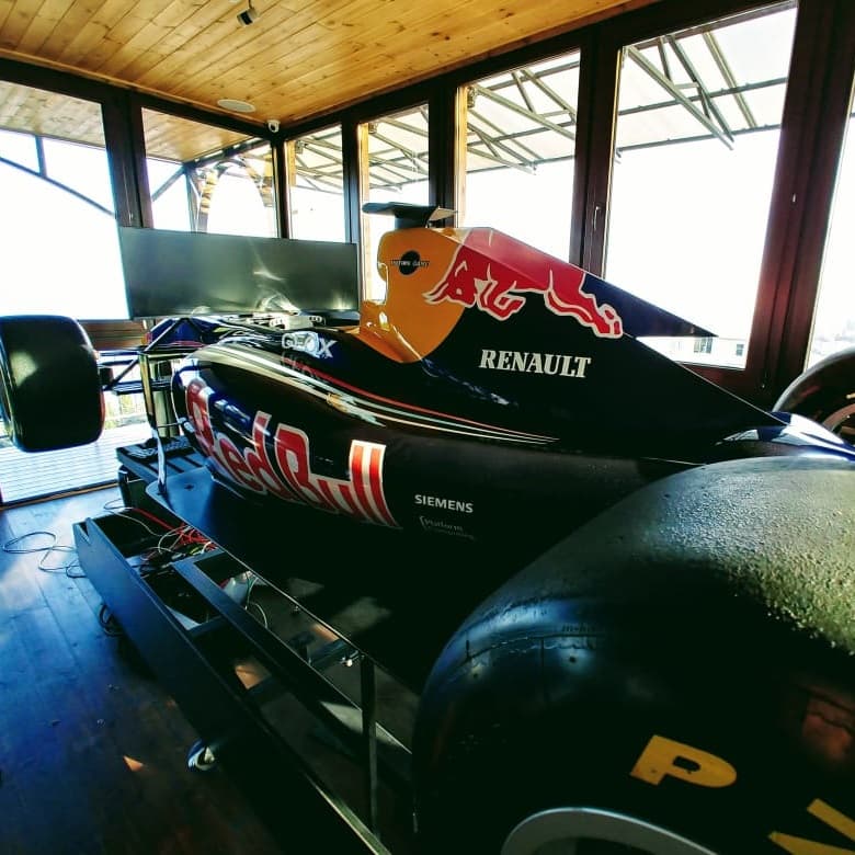 Driver-eye view of the F1 game platform
