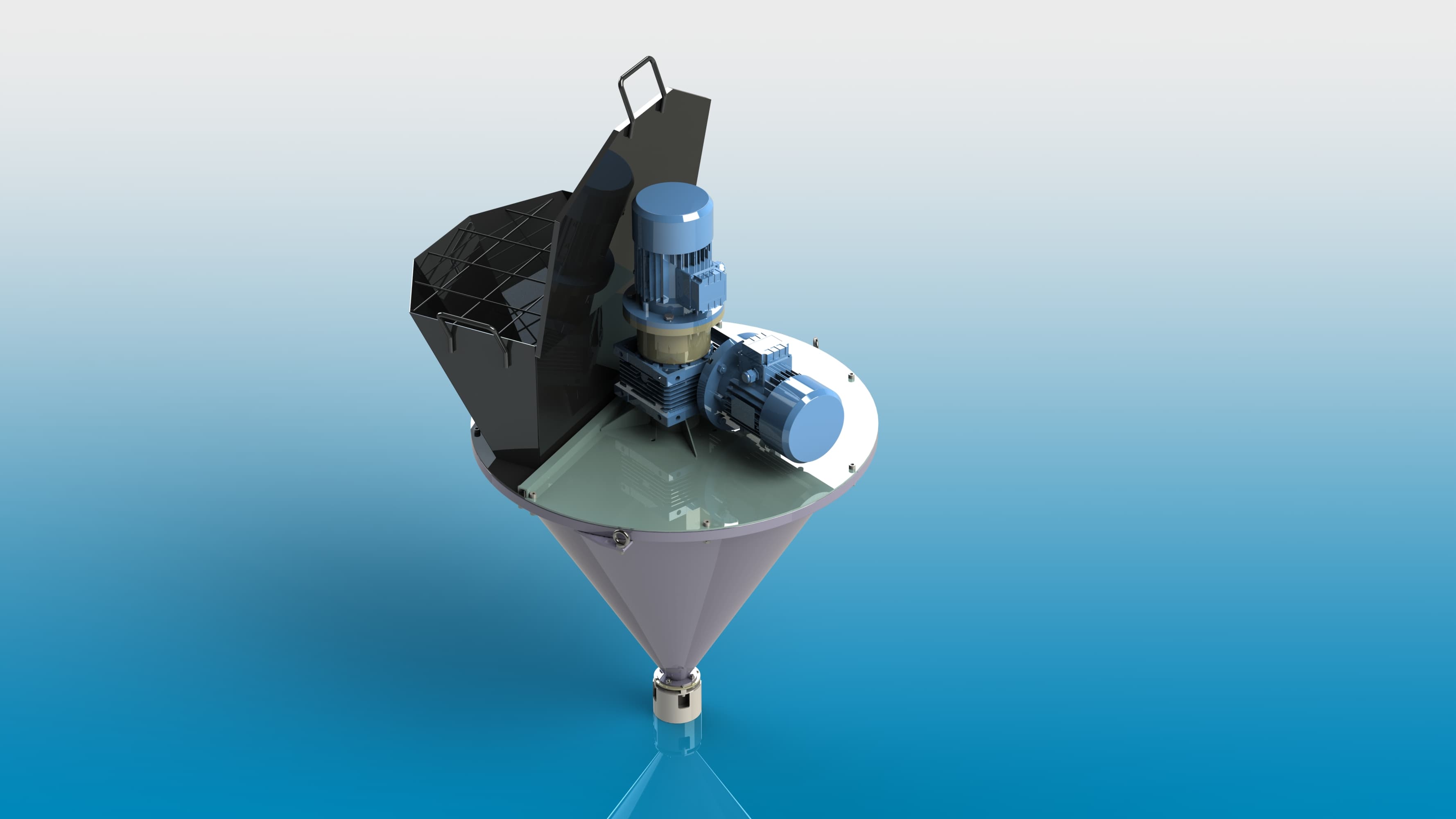 Pigment dispenser — mounted variant with weighing nozzle for non-granular pigment