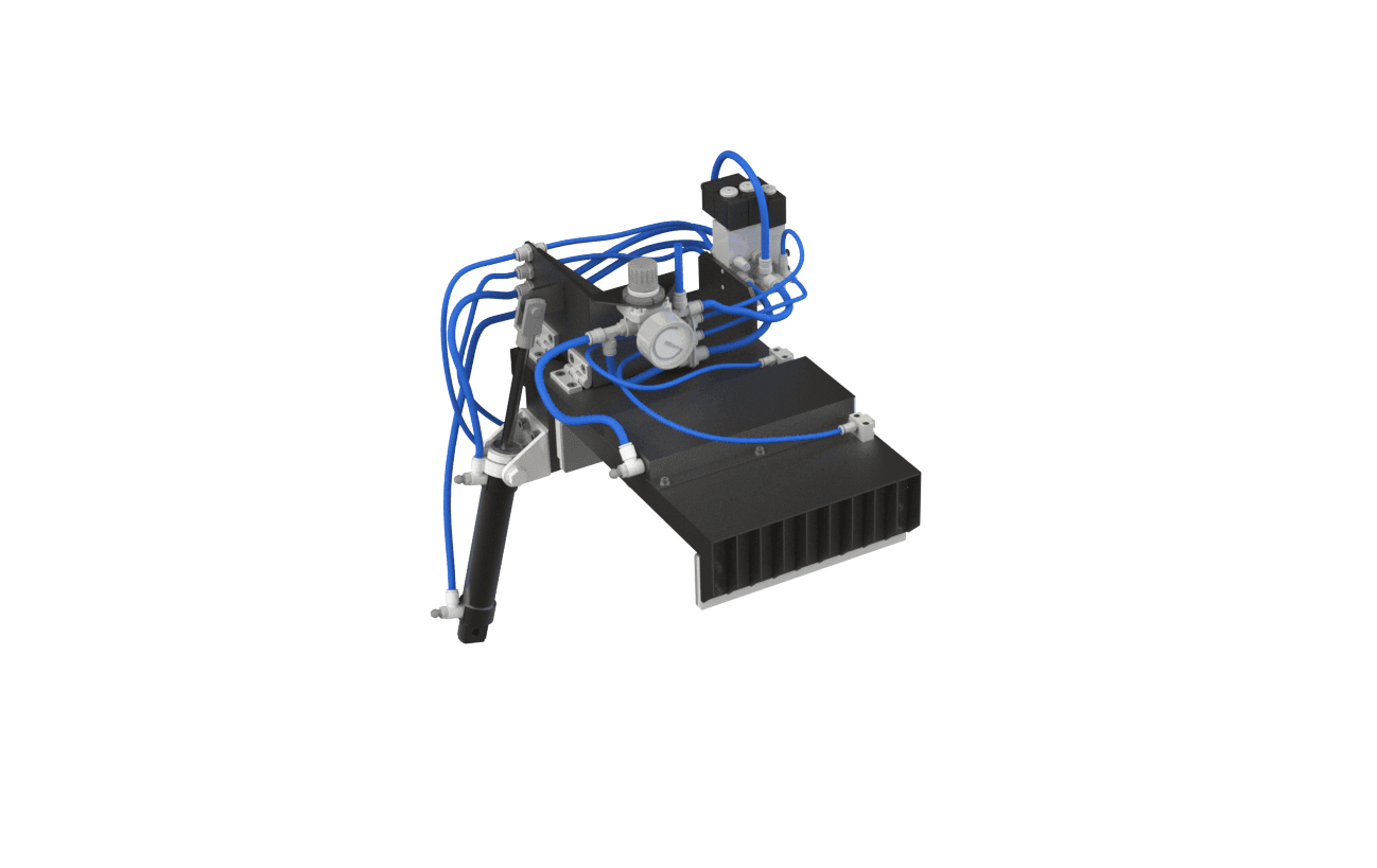 Rotary gripper engineered for handling and stacking facing tiles, with 90-degree rotation function