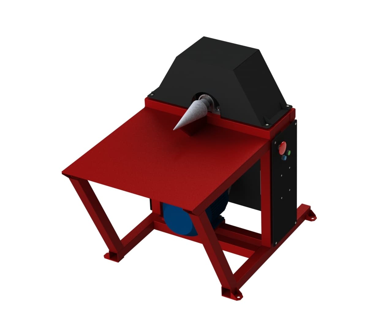 CAD render of the screw-type woodcutter