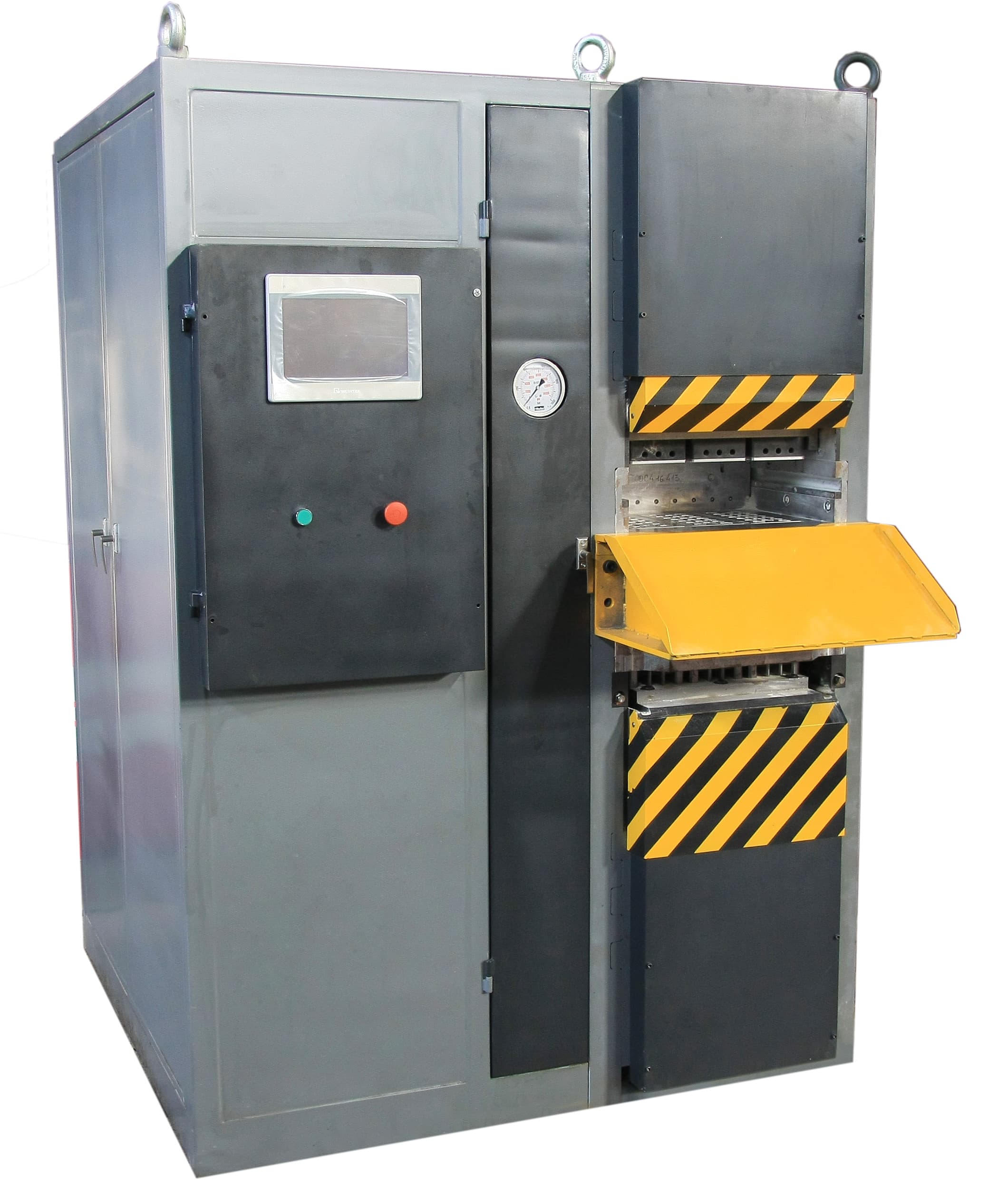Final design render of the press